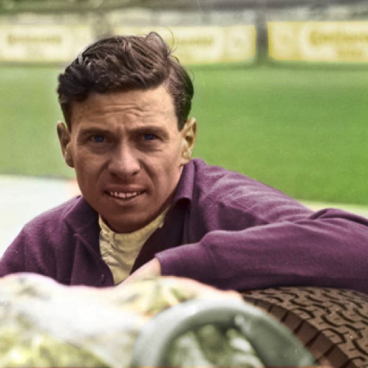 Jim pendant les essais Nurburgring 1962